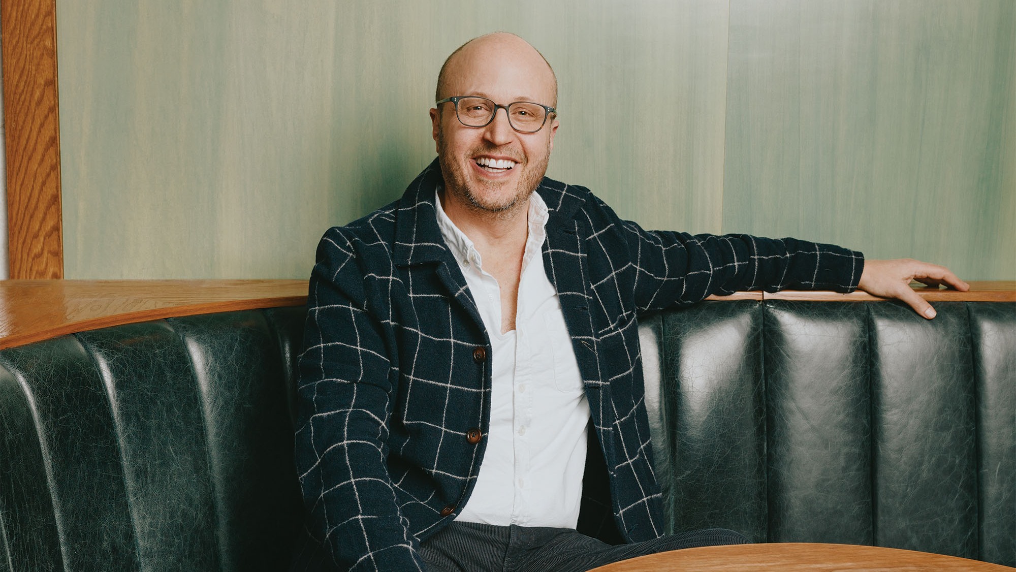 Our audience, most of them can’t believe how hard and fast they’ve fallen for this sport, says Men in Blazers co-founder and host Roger Bennett, photographed March 14 at Ulivo restaurant in New York City.